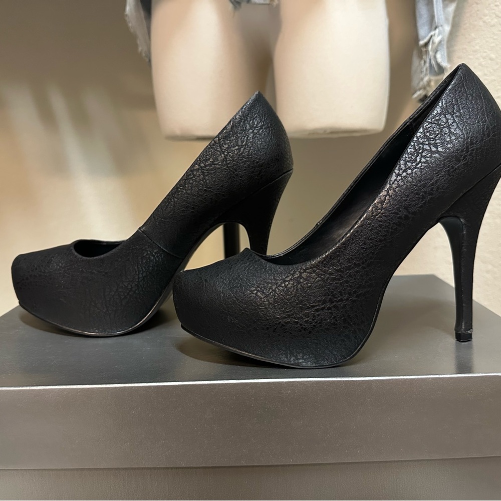 Elegant Black Platform High Heels Stilettos